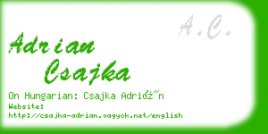 adrian csajka business card